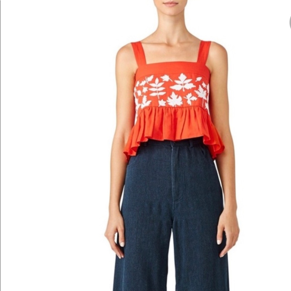 Carolina K Lyla Ruffle tank top Medium M